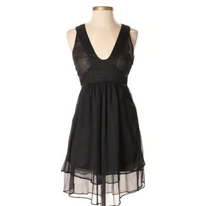 Aqua lace black casual dress